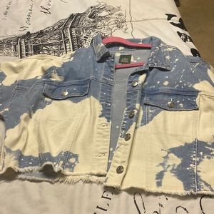 Tie Dye Print Jean Jacket